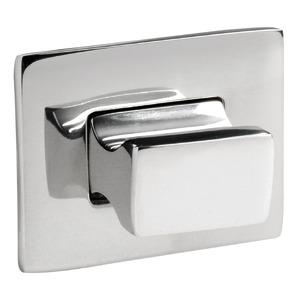 Knob + ring Rectangular polished AISI316